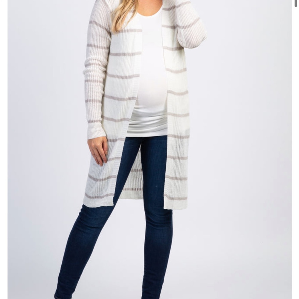 Pink Blush Maternity Knit Cardigan